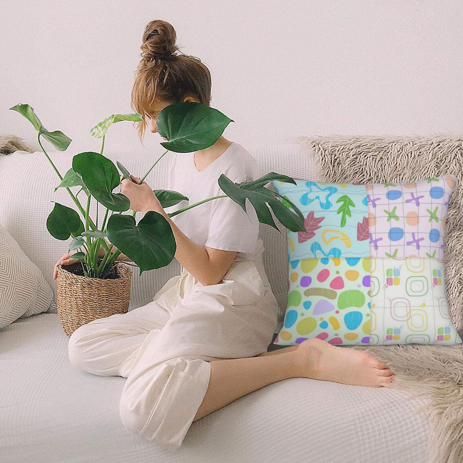 Imitation Linen Pillowcase-2 Pack