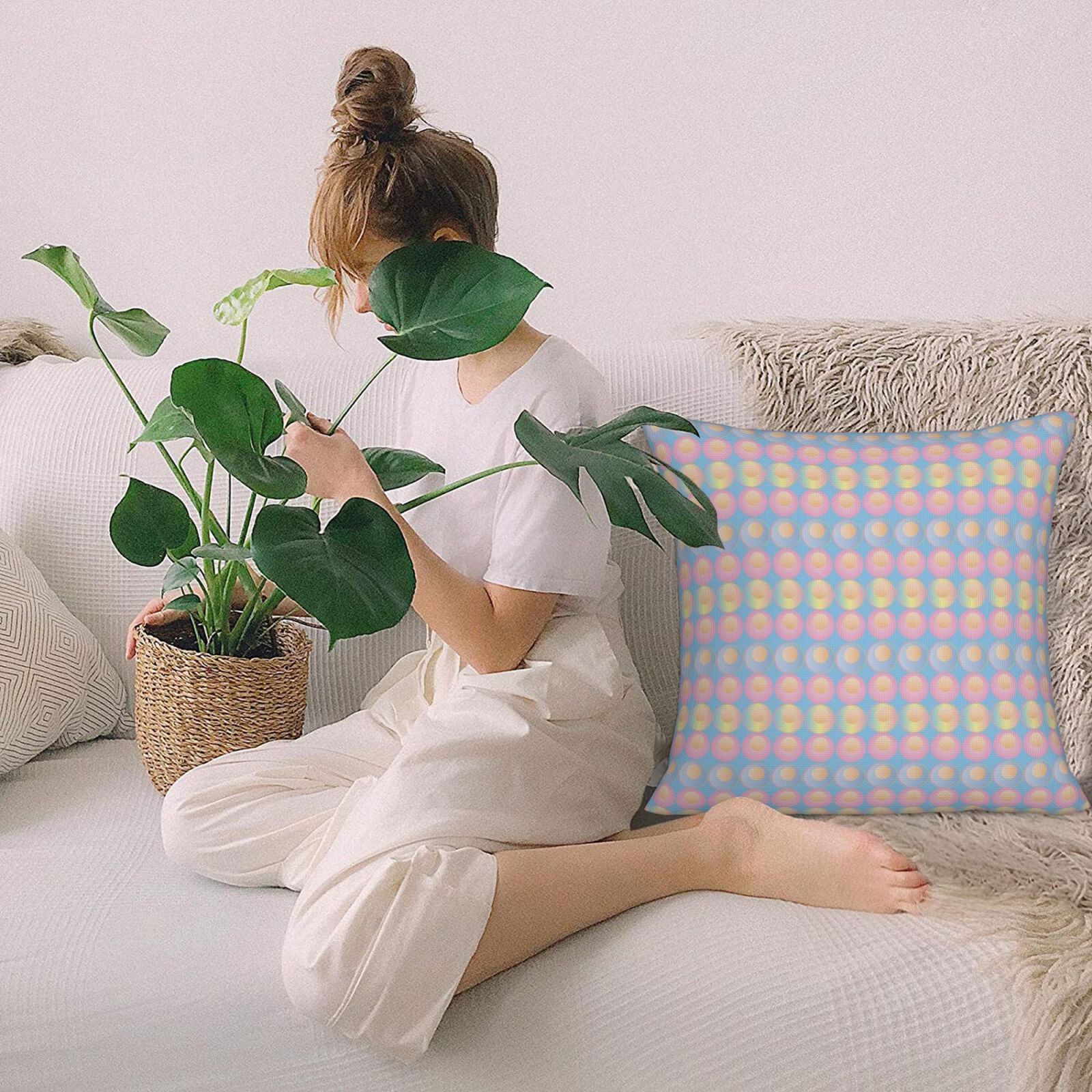 Imitation Linen Pillowcase-2 Pack