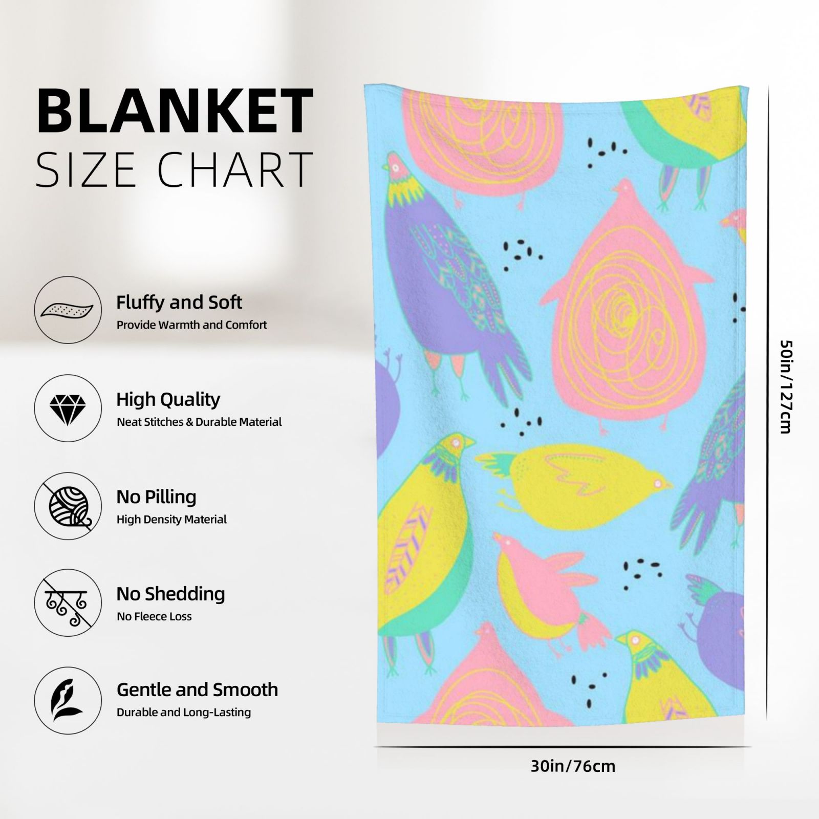 Flannel Blanket 30x50in (Vertical)