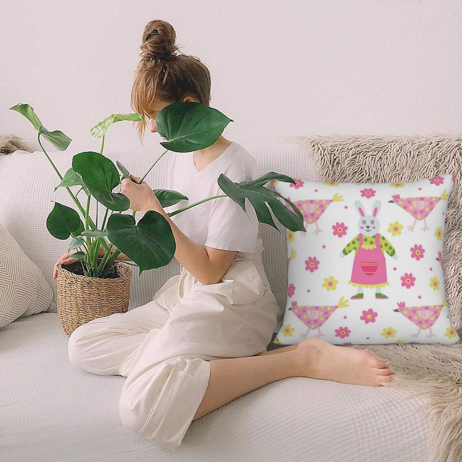 Imitation Linen Pillowcase-2 Pack