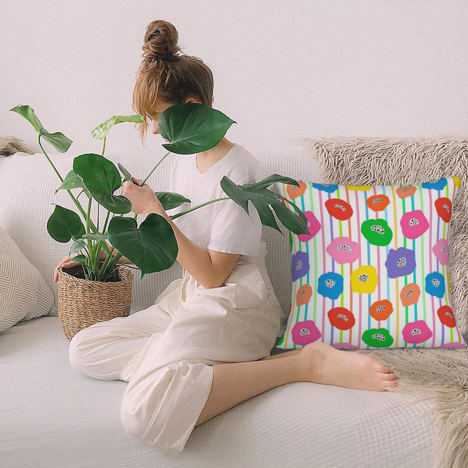 Imitation Linen Pillowcase-2 Pack