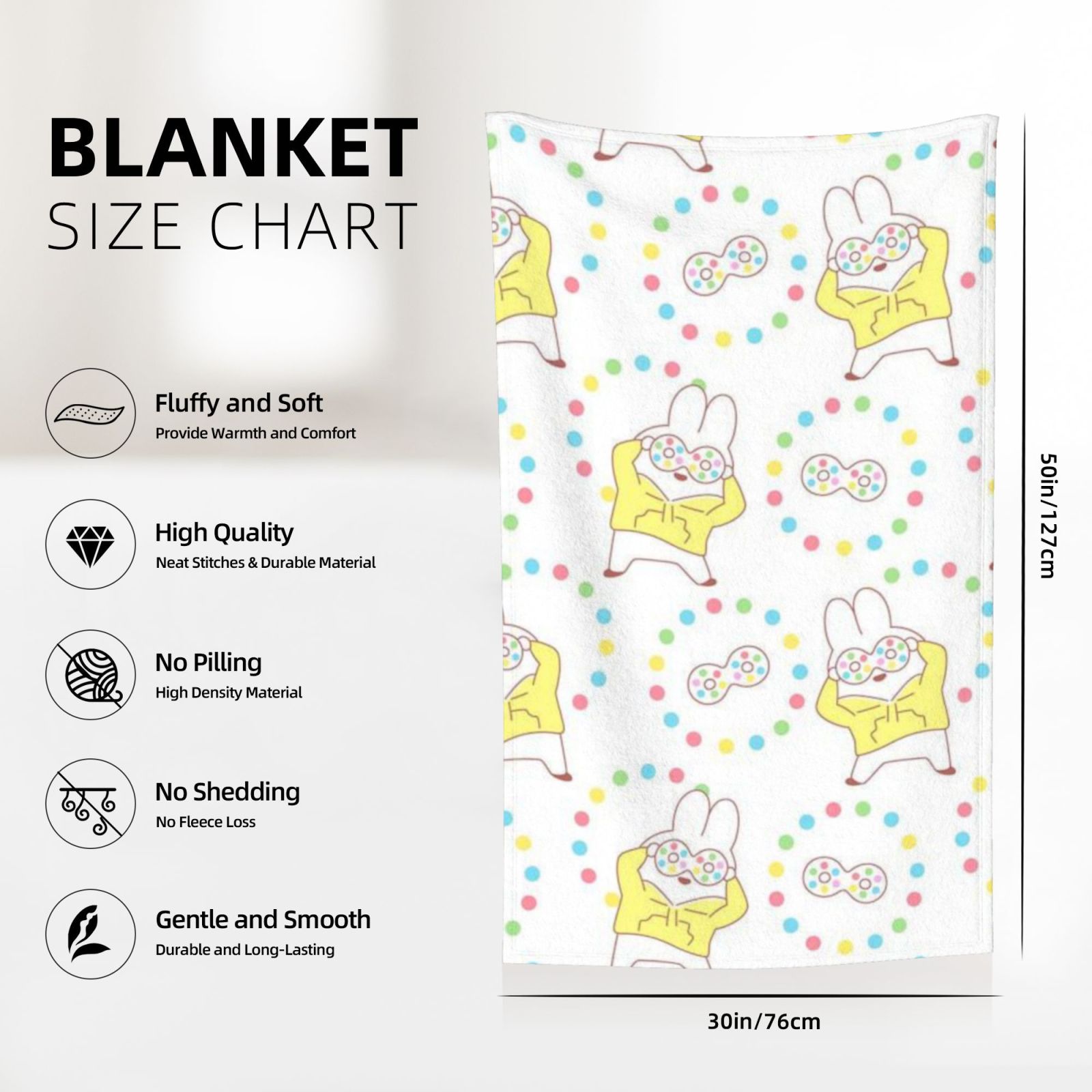 Flannel Blanket 30x50in (Vertical)