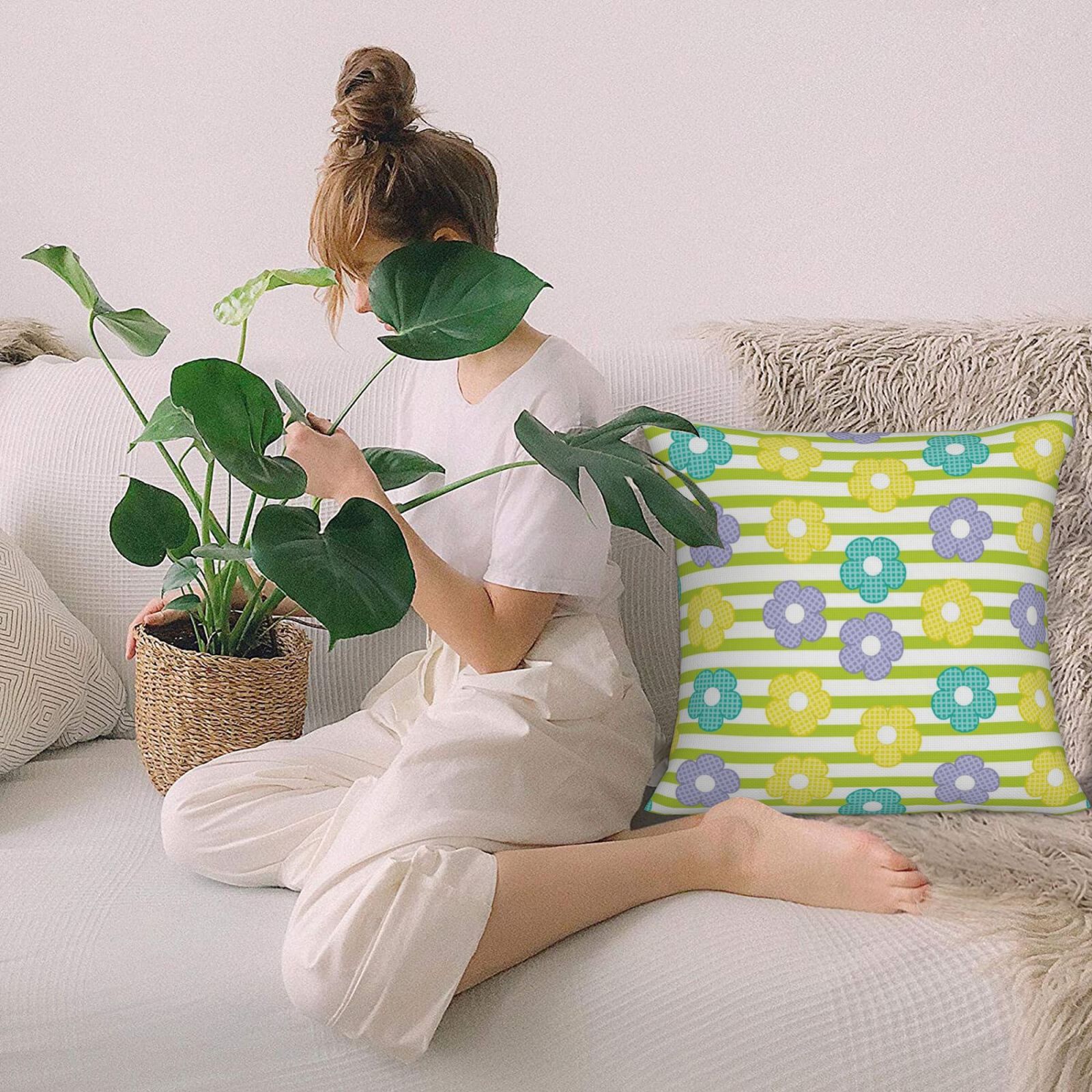 Imitation Linen Pillowcase-2 Pack