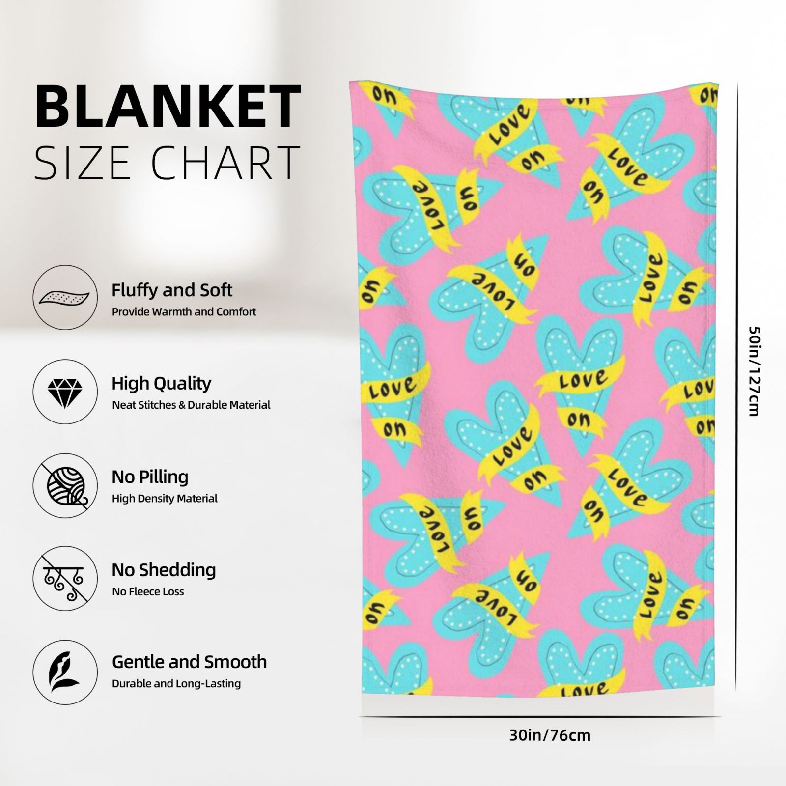 Flannel Blanket 30x50in (Vertical)