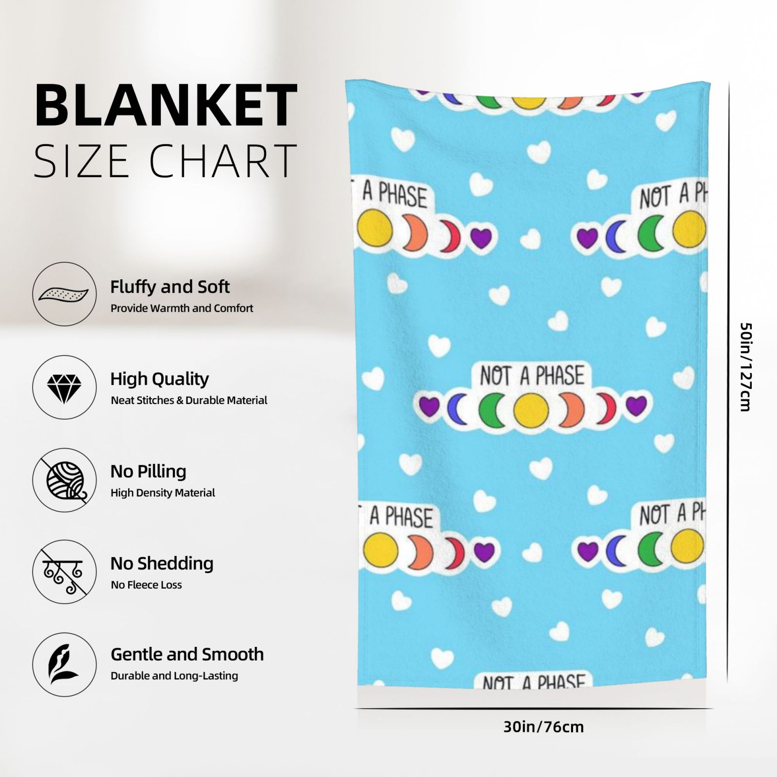 Flannel Blanket 30x50in (Vertical)