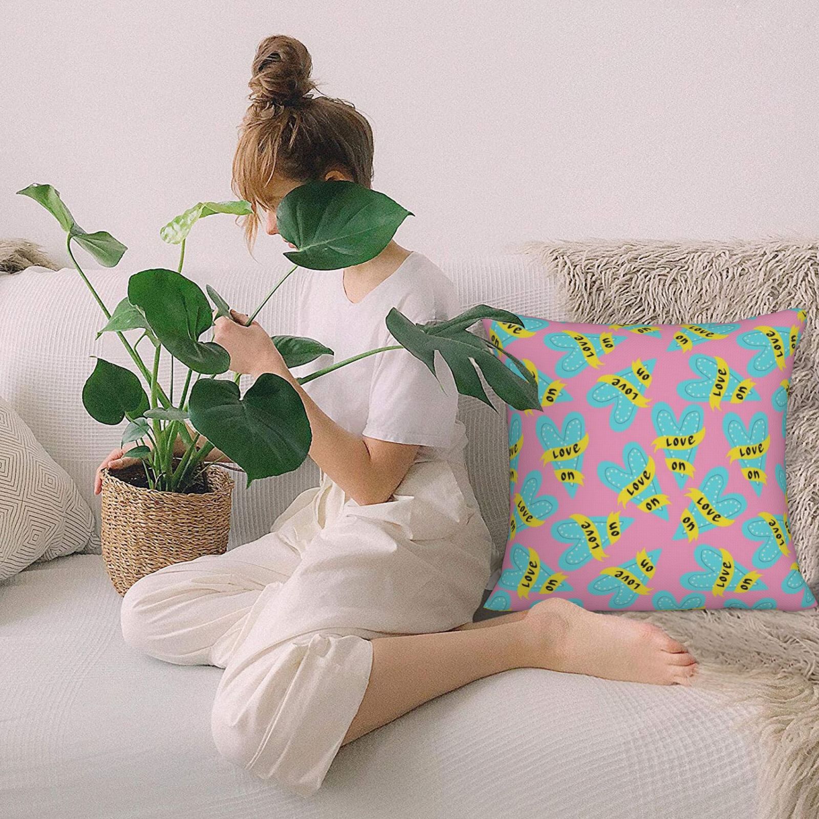 Imitation Linen Pillowcase-2 Pack