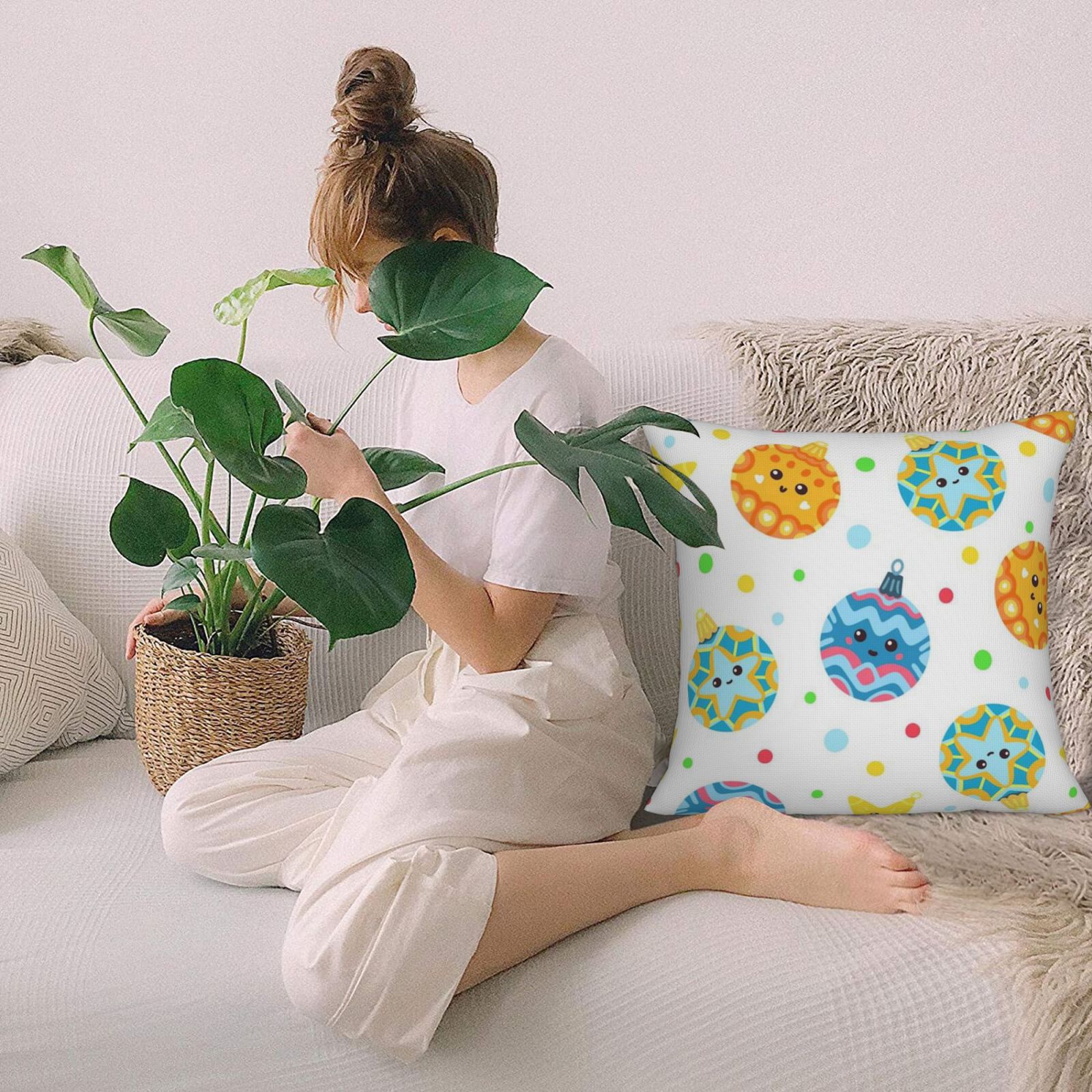 Imitation Linen Pillowcase-2 Pack