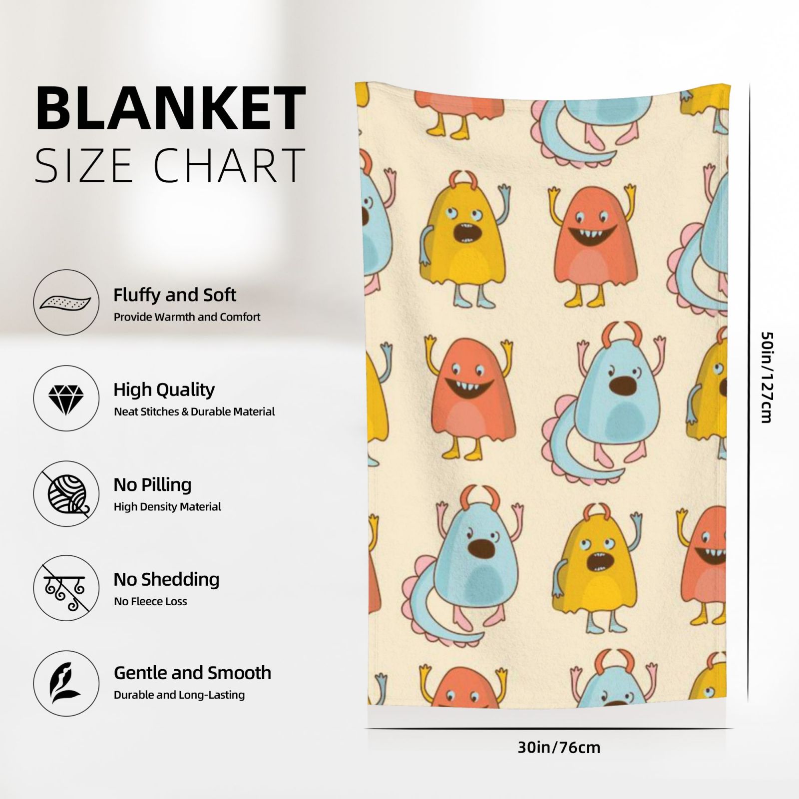 Flannel Blanket 30x50in (Vertical)