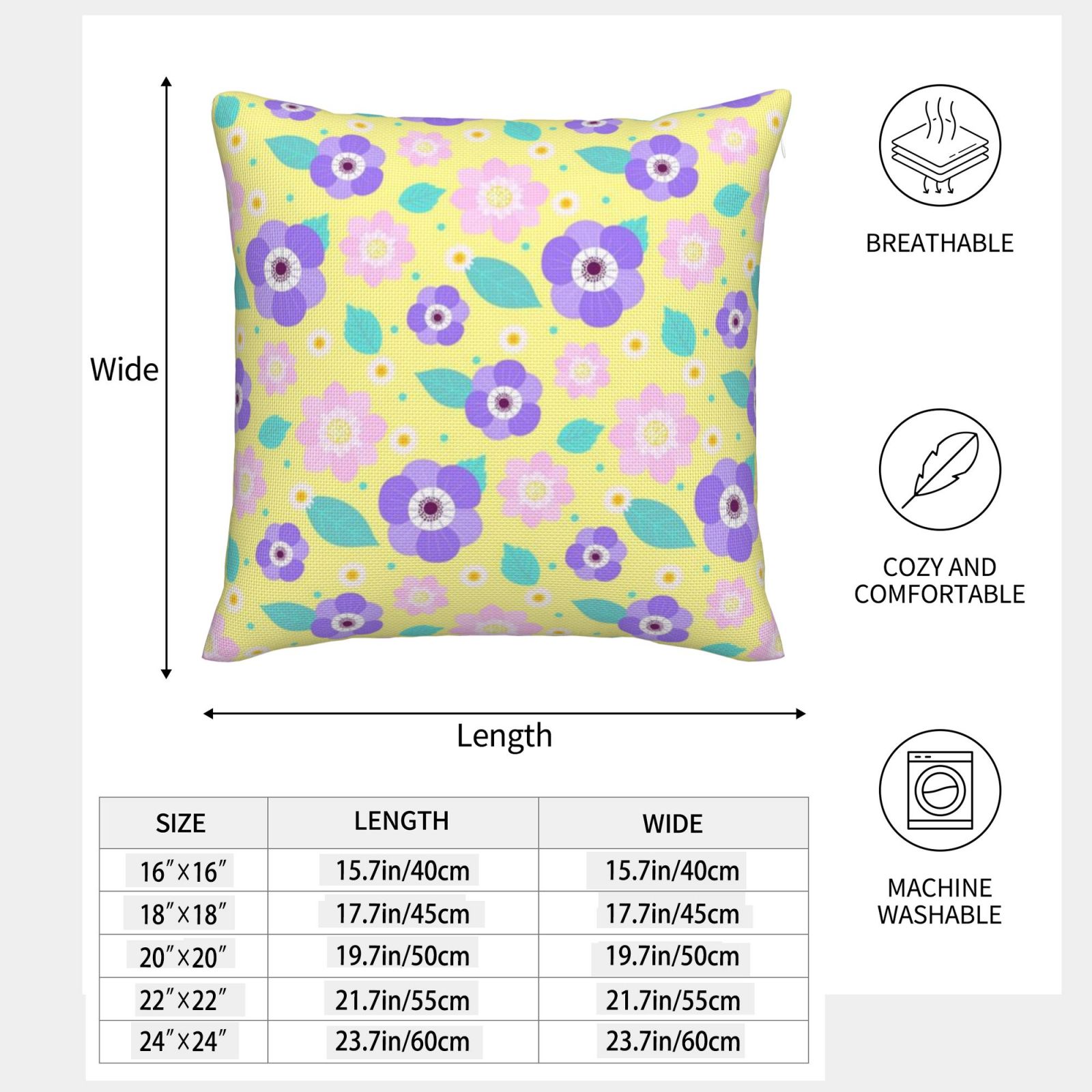 Imitation Linen Pillowcase-2 Pack