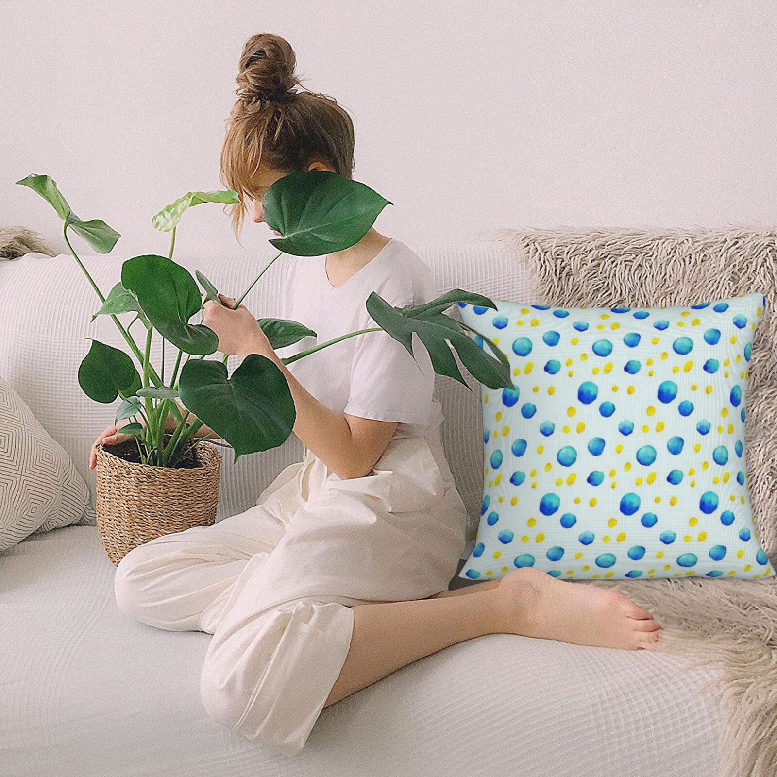 Imitation Linen Pillowcase-2 Pack