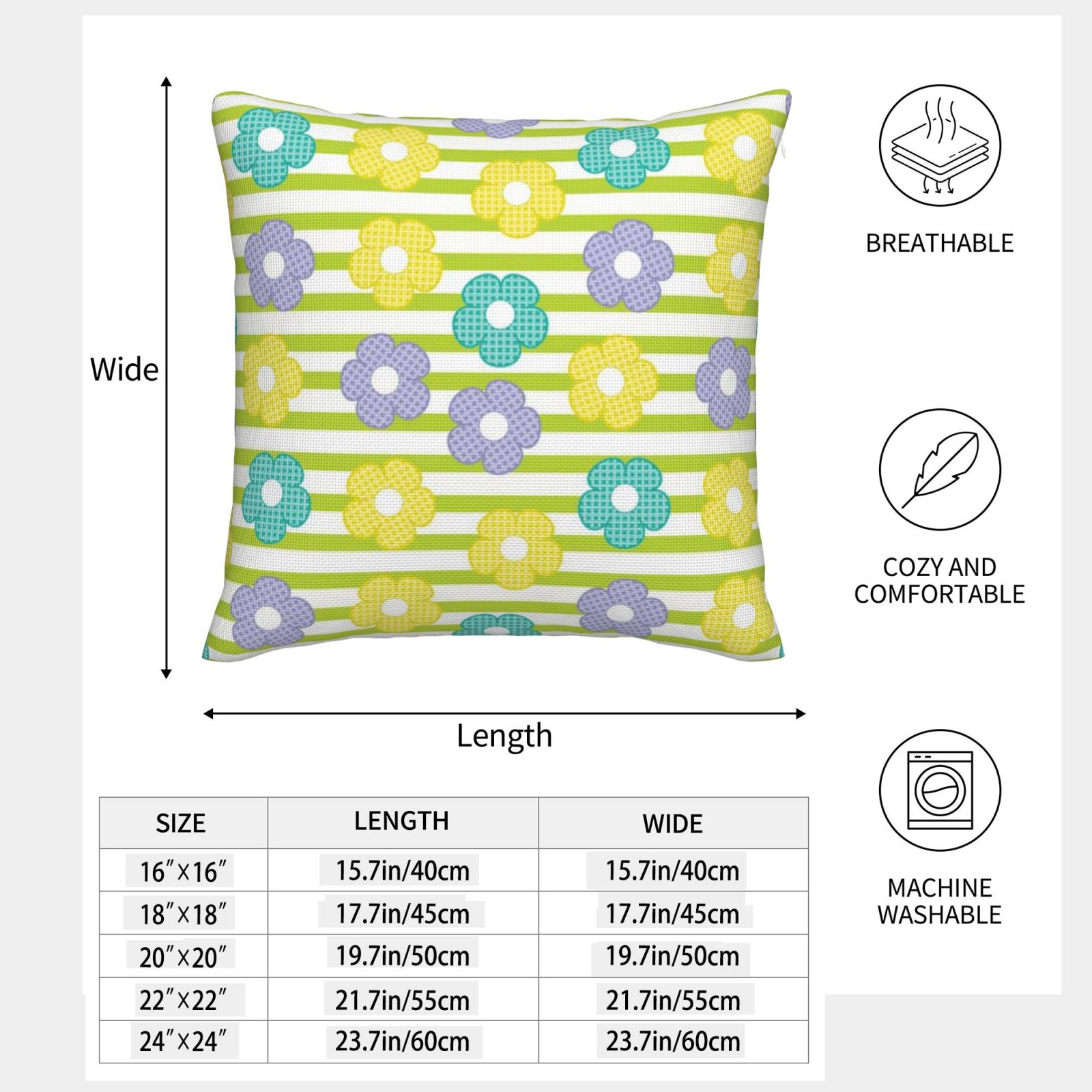Imitation Linen Pillowcase-2 Pack