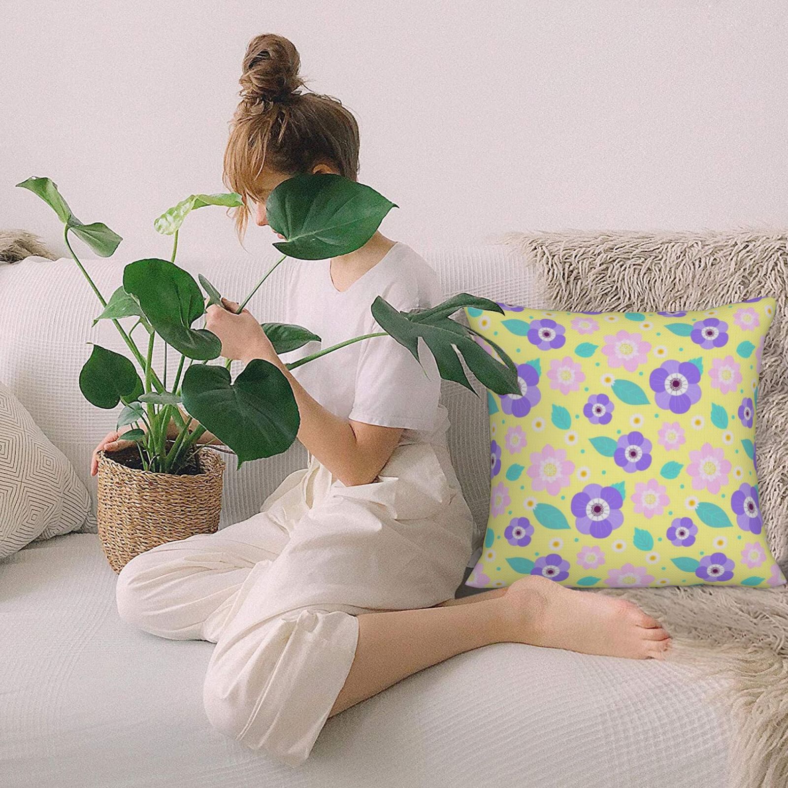 Imitation Linen Pillowcase-2 Pack