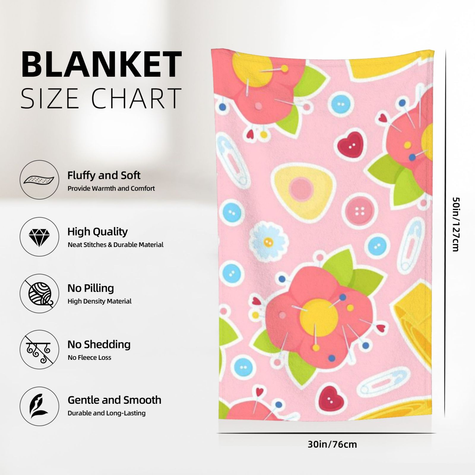 Flannel Blanket 30x50in (Vertical)