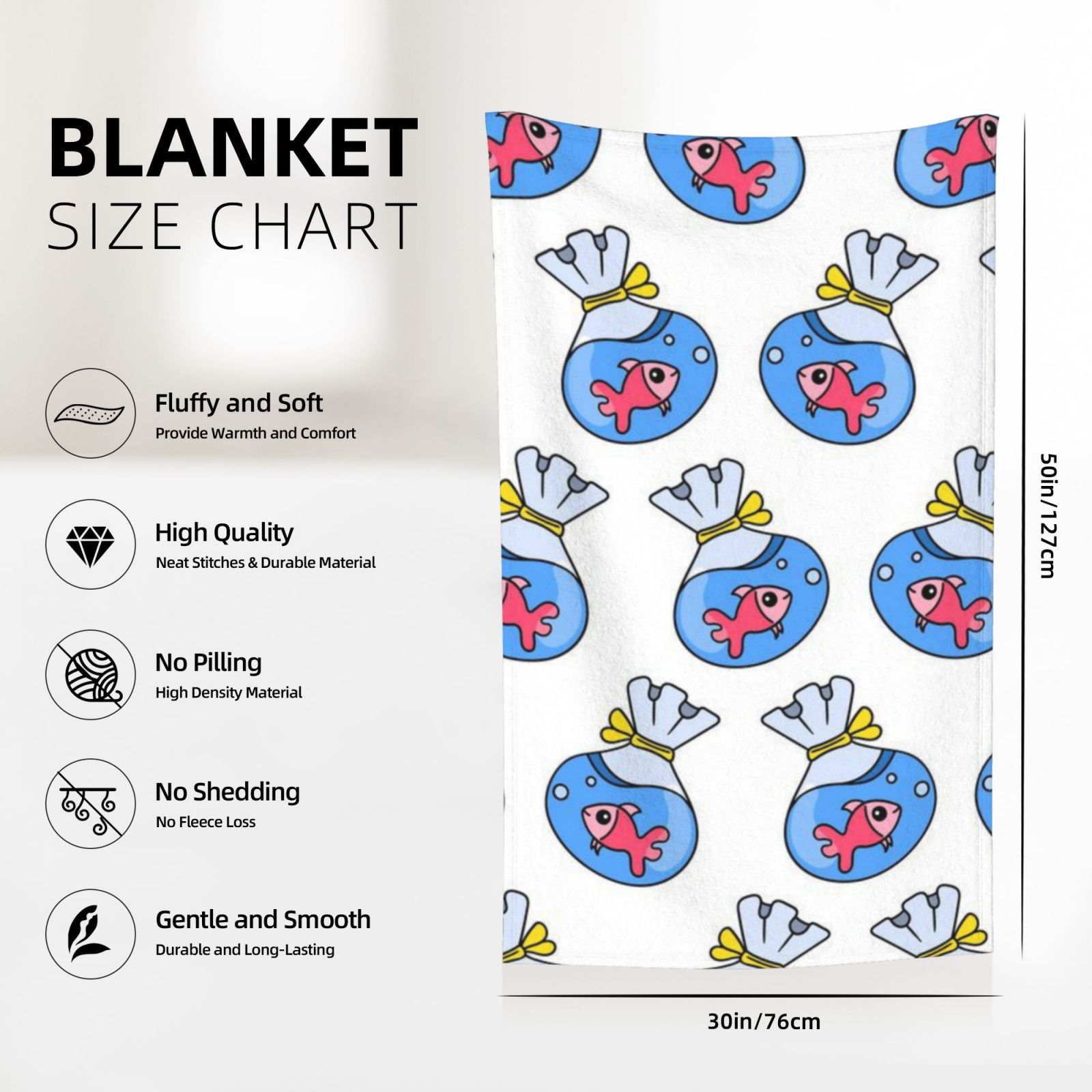Flannel Blanket 30x50in (Vertical)